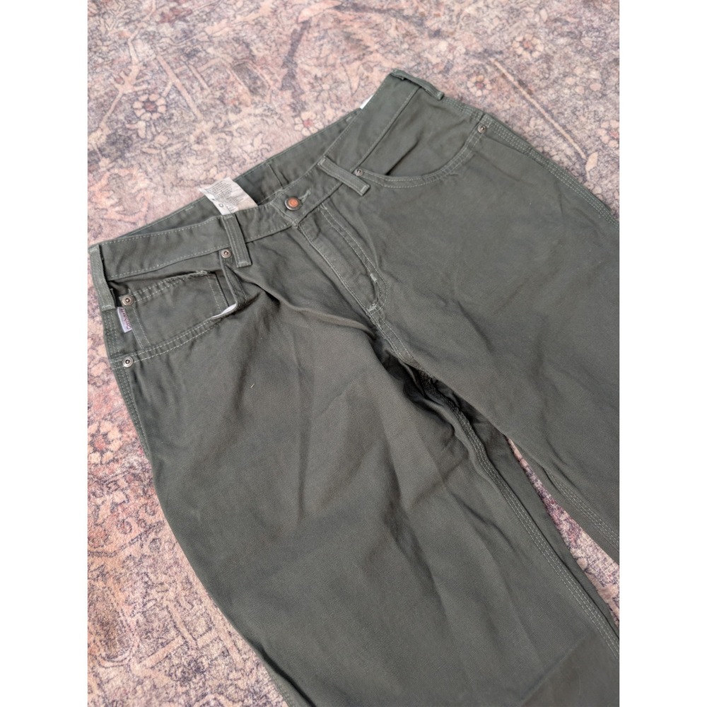 Carhartt Womens Relaxed Fit Canvas Carpenter Jean Gray Green WB159 DMS 10x32 NWT - Picture 4 of 6